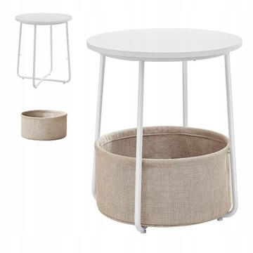 Stolik okrągły z koszem