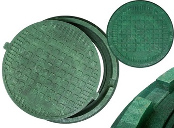 Właz ZAMYKANY do Szamba studni dekiel zielony 75cm ogrodowy DO 1,5 TONY