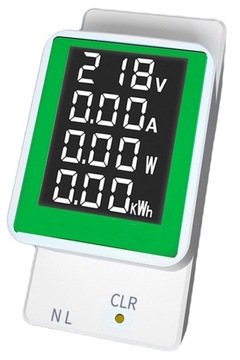 Licznik Prądu Energii 100A, DIN 35, V, A, W, KWh Jednofazowy Przekładnik CT