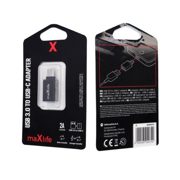 Переходник Maxlife USB 3.0 на USB-C