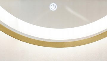 СВЕТОДИОДНОЕ ЗЕРКАЛО В ЗОЛОТОЙ РАМКЕ ДЛЯ ВАННОЙ ОВАЛ 80x45 СМ + Выключатель