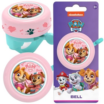 DZWONEK DO ROWERU HULAJNOGI PSI PATROL GIRLS różowy Sky 5,5 cm