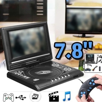 ПОРТАТИВНЫЙ АВТОМОБИЛЬНЫЙ DVD-ПЛЕЕР USB-ВИДЕОИГРОВАЯ КОНСОЛЬ 270° 7,8