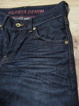 TOMMY HILFIGER granat jeansy męskie jak nowe 28/32