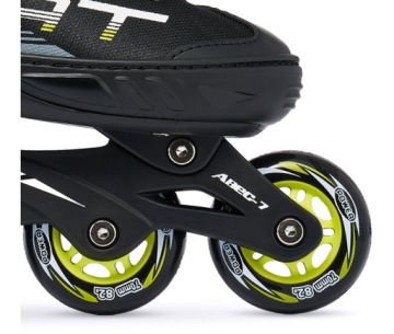 Роликовые коньки 4-в-1 Регулируемые коньки RAVEN Profession Black/Lime 28-32