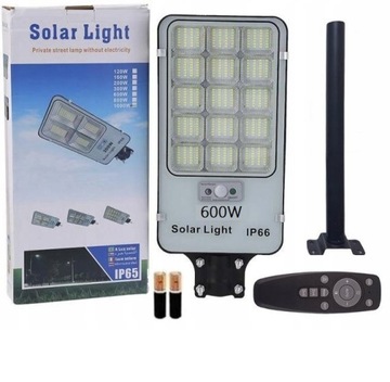 LAMPA LED SOLARNA LATARNIA ULICZNA 600W 15Ah