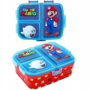 ŚNIADANIÓWKA LUNCHBOX SUPER MARIO XL Z PRZEGRODAMI