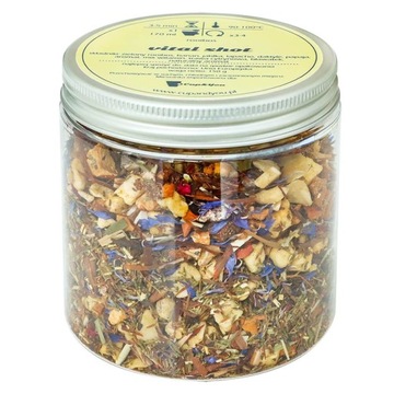 Herbata rooibos czerwonokrzew VITAL SHOT 150g najlepsza sypana banan jabłka
