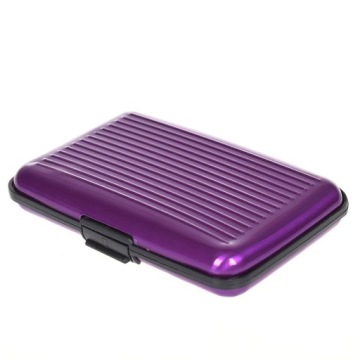 PORTFEL ALUMINIOWY ETUI NA KARTY FIOLETOWY