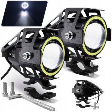 HALOGEN LED MOTOCYKLOWY RING LED U7 Lampa LED do Motocykla Quada