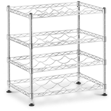 МЕТАЛЛИЧЕСКАЯ ПОЛКА ДЛЯ БУТЫЛОК ВИНА, 4 ПОЛКИ 4