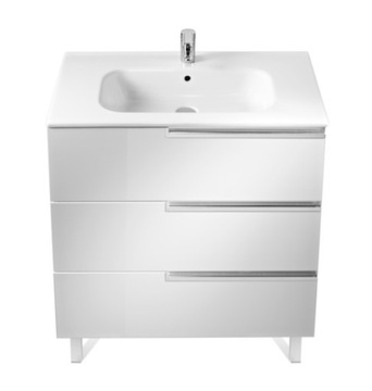 ROCA VICTORIA-N 80 Szafka z umywalką 3 szuflady biała A855837806