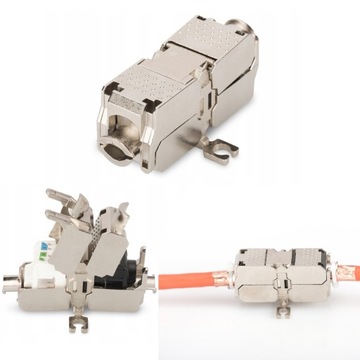 Łącznik beczka adapter kat.6a RJ45 STP FTP ekran