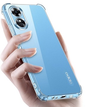 ETUI PANCERNE CLEAR ANTI-SHOCK DO OPPO A17 + SZKŁO