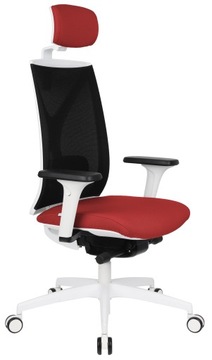 Ergonomiczny Fotel Biurowy krzesło obrotowe GROSPOL Valio Siatka Czerwony