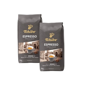 ZESTAW 2X TCHIBO ESPRESSO MILANO STYLE KAWA PALONA ZIARNISTA 1000G