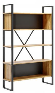 Modernistyczny regał loftowy dębowy 184x115x34