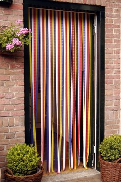 ШТОРА ДЛИННЫЕ ПОЛОСКИ ДВЕРНЫЕ НАСЕКОМЫЕ 90х200