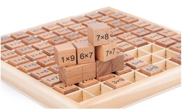 ТАБЛИЦА УМНОЖЕНИЯ ДЕРЕВЯННАЯ УЧЕБНАЯ ДОСКА ОБУЧАЮЩИЕ БЛОКИ УМНОЖЕНИЯ