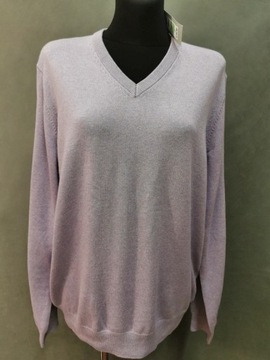 M&S nowy sweter męski fioletowy w serek XL