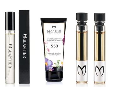 f4 GLANTIER 585 кремовый флакон для духов БЕСПЛАТНЫЕ образцы, стоимость набора 44,00 зл.