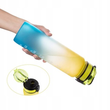 Бутылка для воды, 32 унции, 1000 мл, отметка времени, БЕЗ BPA