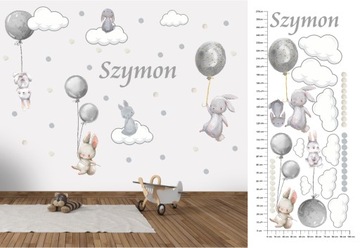 Наклейка с именем кролика 270х100.