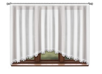 Firana Gotowa Woal Z Gipiurą 400x150 Uszyta W Łuk