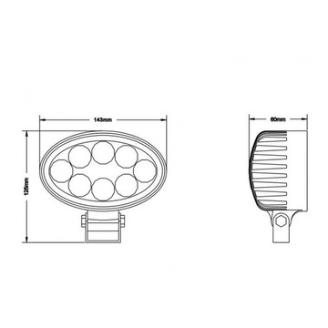 рабочий прожектор, светодиодный рабочий фонарь 24Вт для трактора