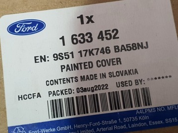 Obudowa lusterka zewnętrznego prawa FORD KA 08-
