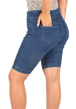 krótkie SPODENKI DAMSKIE jeansowe z WYSOKIM STANEM dżinsowe modne XL 42