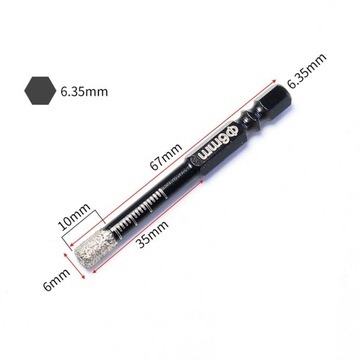 Паяные алмазные сверла Hex Diamond 6 8 10 12 мм