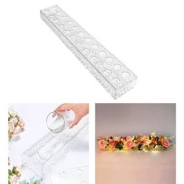 Прозрачная акриловая длинная ваза 60 см х 10 см х 6,5 см.