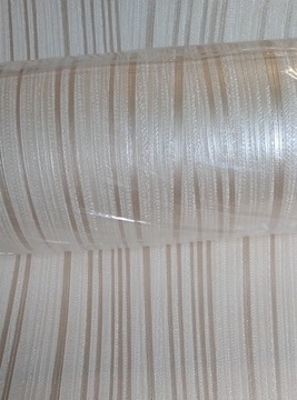 Tapeta flizelina laser fale paski krem ecru 5806-02