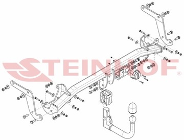 NOVÝ ODEPÍNACÍ ZAŘÍZENÍ(HÁK) TÁŽNÝ DO PEUGEOT 5008 II SUV 05.2017- STEINHOF