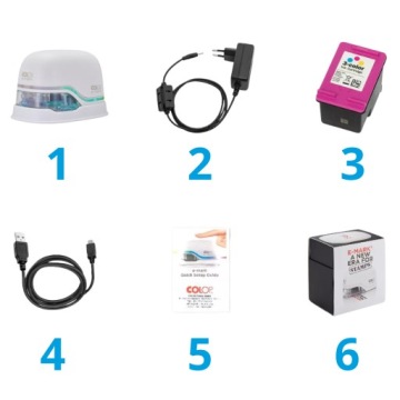 COLOP E-Mark Plus Soft PL МОБИЛЬНЫЙ МНОГОФУНКЦИОНАЛЬНЫЙ ПРИНТЕР + чехол и линейка