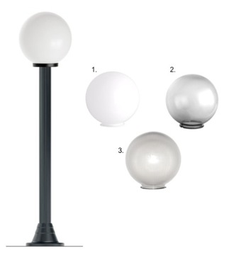 Lampa ogrodowa Rondo wys.115 klosz fi 25 cm.