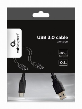 Kabel USB Type-C męski na USB 3.0 męski 0,1m