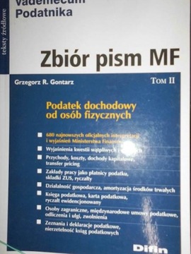Zbir pism MF. Podatek dochodowy od - Gontarz