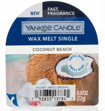 Yankee Candle Coconut Beach wosk zapachowy 22g