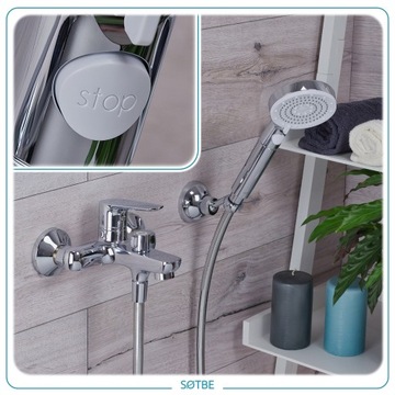 Eco słuchawka natryskowa z wymiennym filtrem - zestaw 2 filtry bawełniane