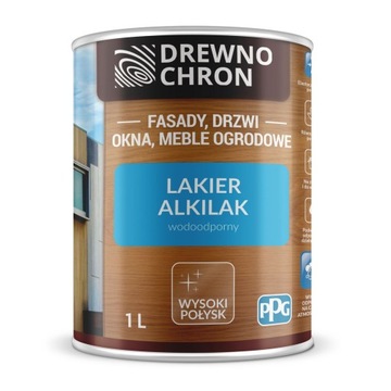 Lakier do drewna bezbarwny na zewnątrz ALKILAK 1L