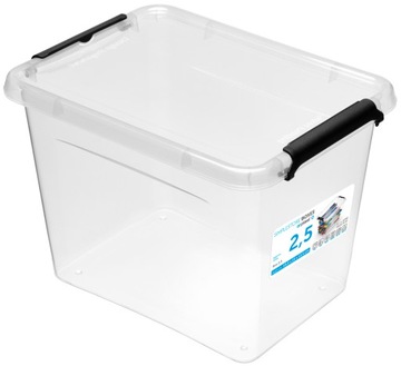 Pojemnik plastikowy domu leki przezroczysty 2,5l