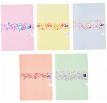 Brulion B5/96K kratka Floral (5szt) OXFORD