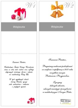 FIRMOWE BIZNESOWE KARTKI ŚWIĄTECZNE Boże Narodzenie z logo koperta