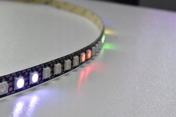 Адресная светодиодная лента WS2812B 74 д/м черная Arduino