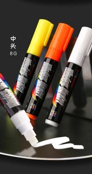 8 цветов, маркеры с жидким мелом, ручки, которые можно стирать в мокром виде