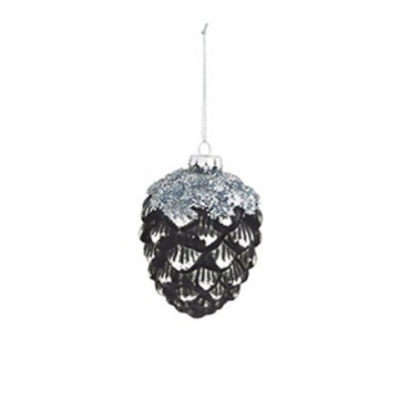 3x Szklana bombka choinkowa SZYSZKA duża 3szt. ozdoba na choinkę