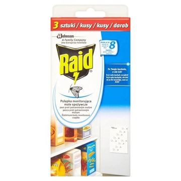 RAID MONITORUJĄCA PUŁAPKA NA MOLE SPOŻYWCZE 3 SZTUKI