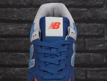 Buty sneakersy sportowe New Balance NIEBIESKI, POMARAŃCZOWY, BIAŁY SKÓRA